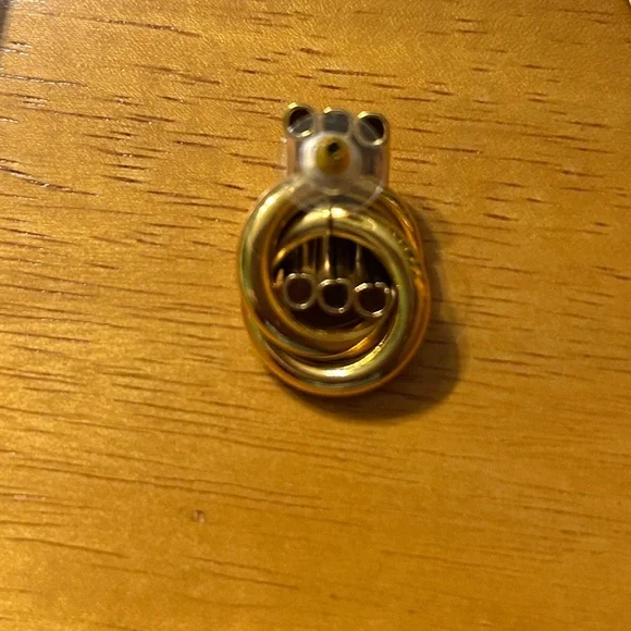 Gold-Tone Loop Ring Earrings Vintage - Picture 4 of 4